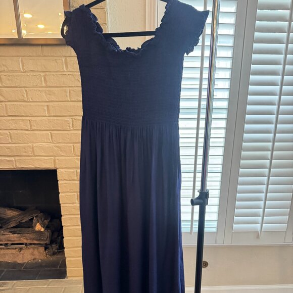 Bardot Smocked Off the Shoulder Midi Dress - Picture 1 of 3